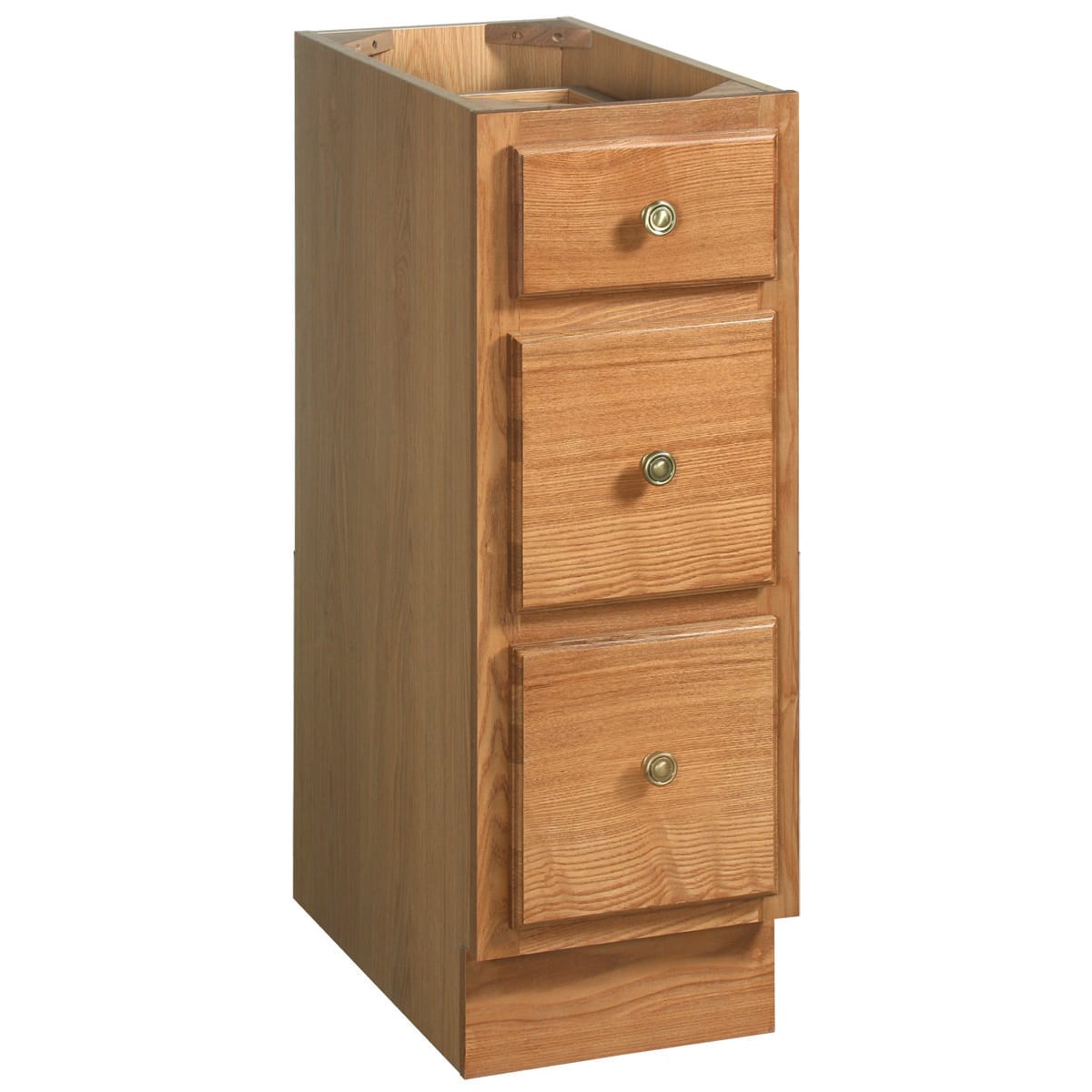 Wooden Bathroom Storage 3 Drawer Cupboard Bordeaux Oak Free Standing Unit