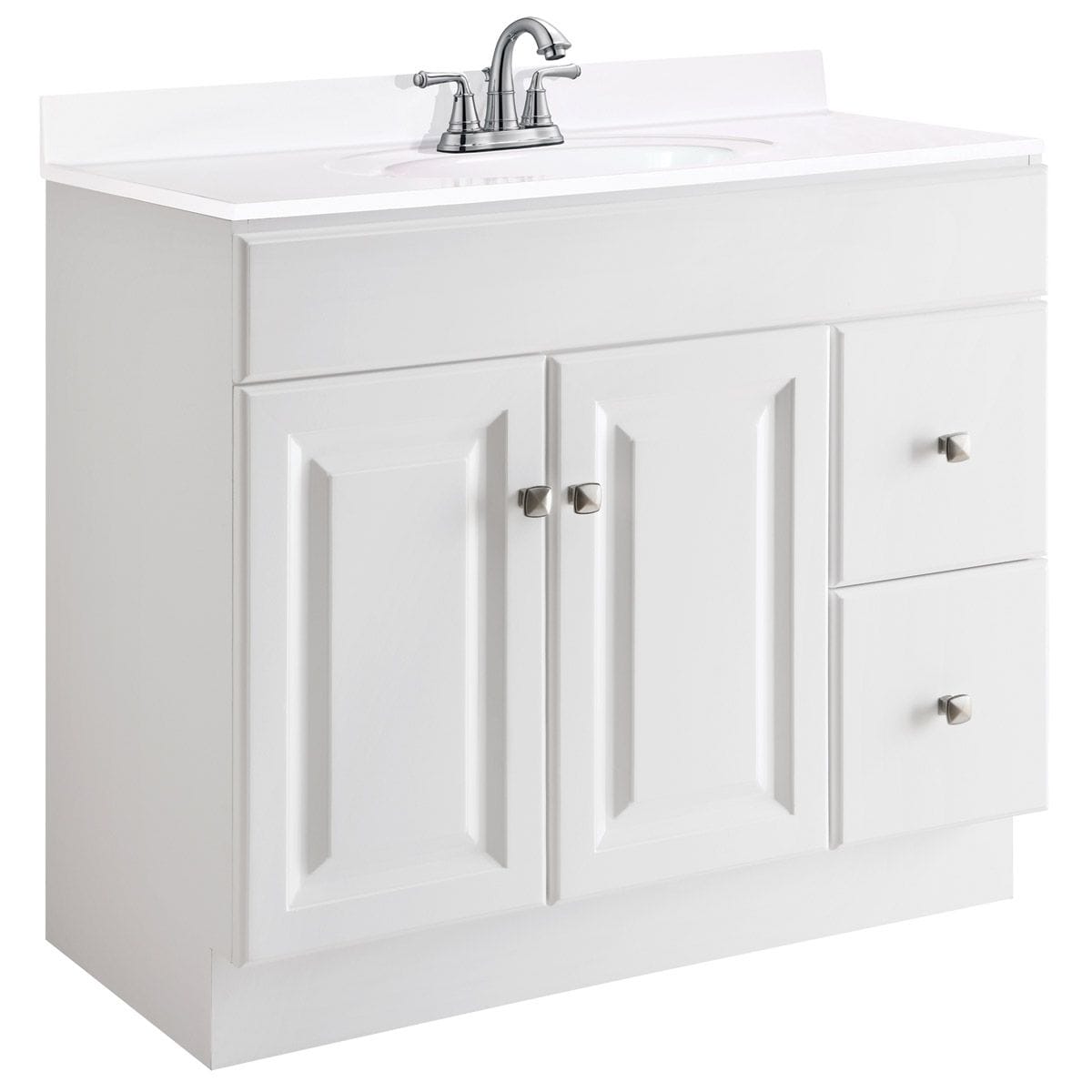 Design House 597237 36 Freestanding, White Bathroom Vanity Cabinet Only