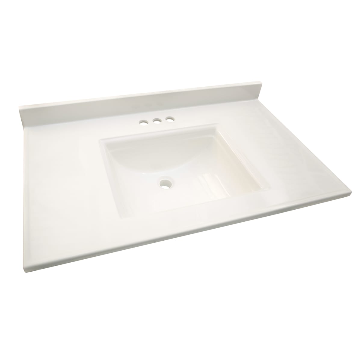 Design House 557629 Wht 25 Marble Drop, Camilla 25 In Cultured Marble Vanity Top Solid White With Basin
