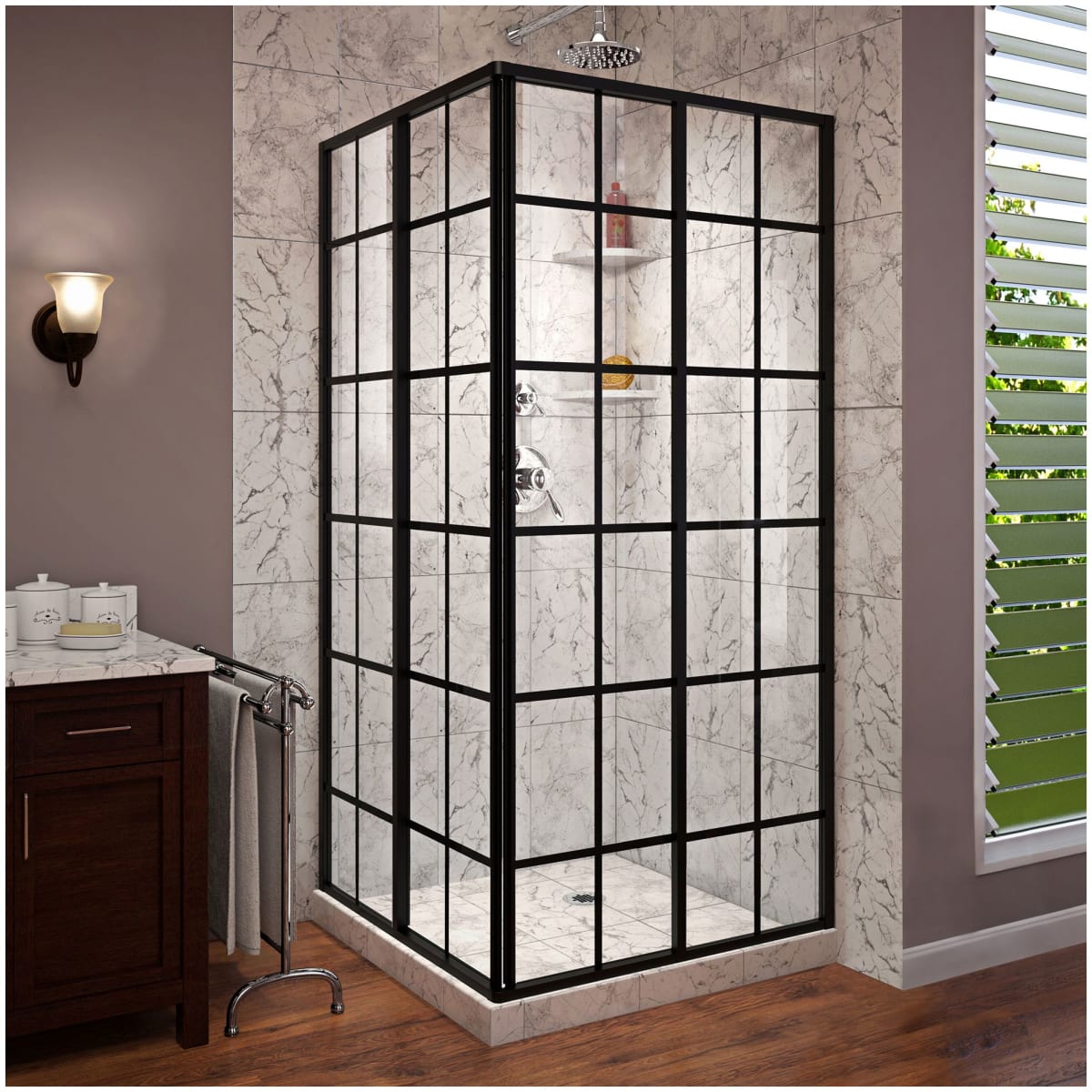 DreamLine SHEN-8134340 French Corner 34-1/2 Shower Enclosure