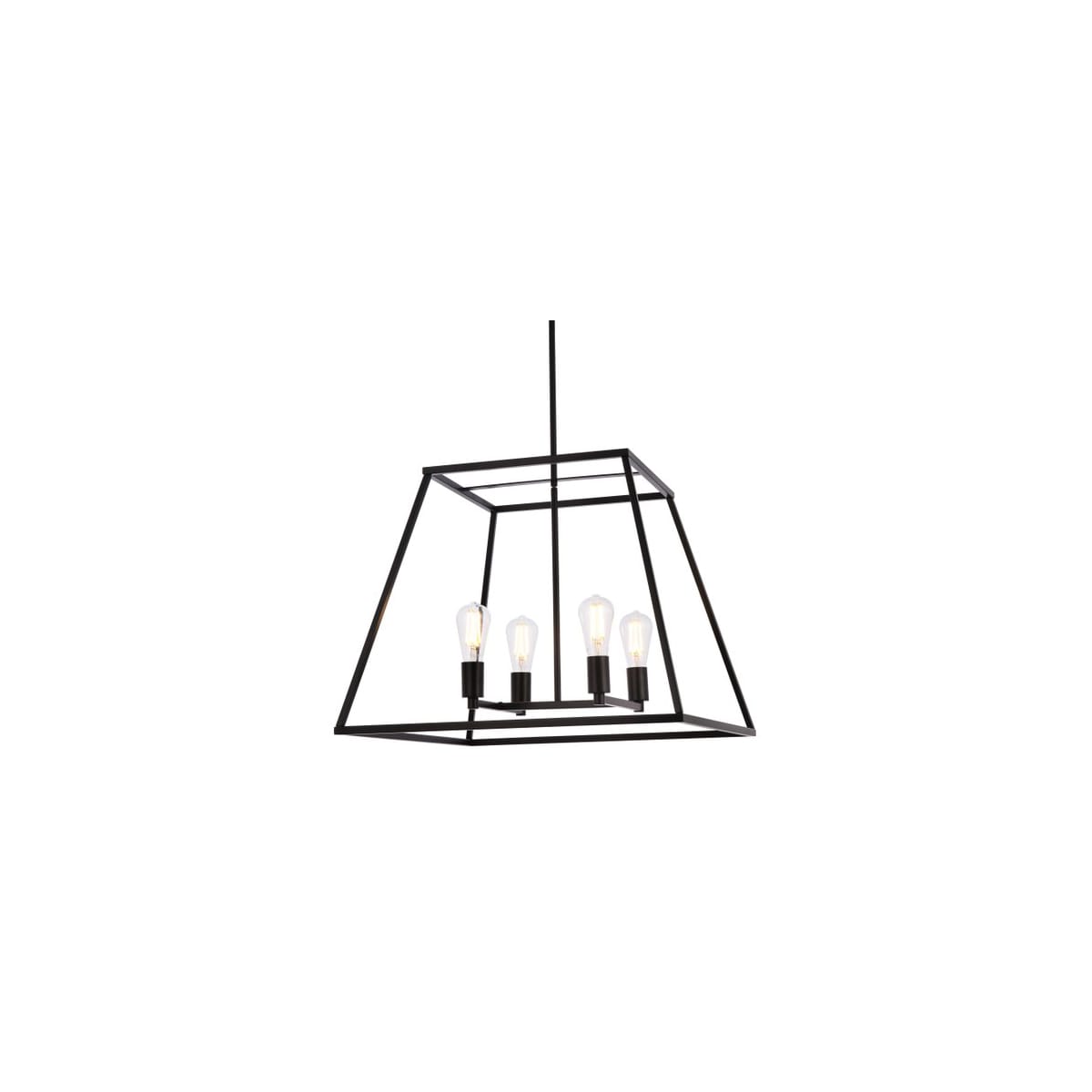 Elegant Lighting LD720D24BK Declan 4 Light 24