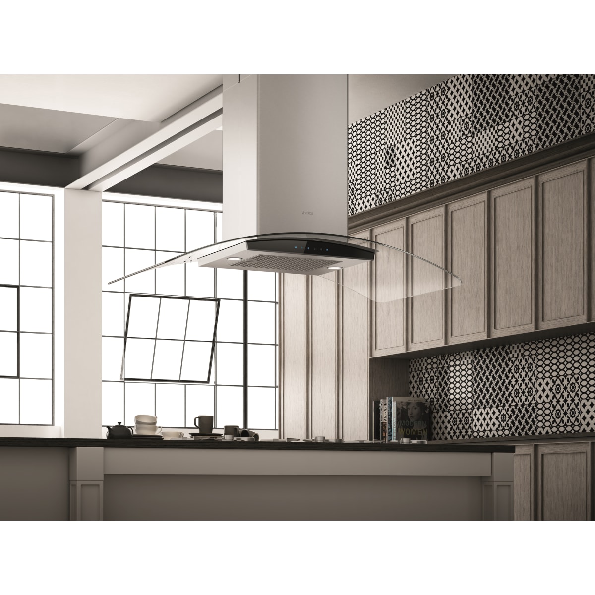 Elica ECN642S3 160 600 CFM 42 Inch Wide Island Range