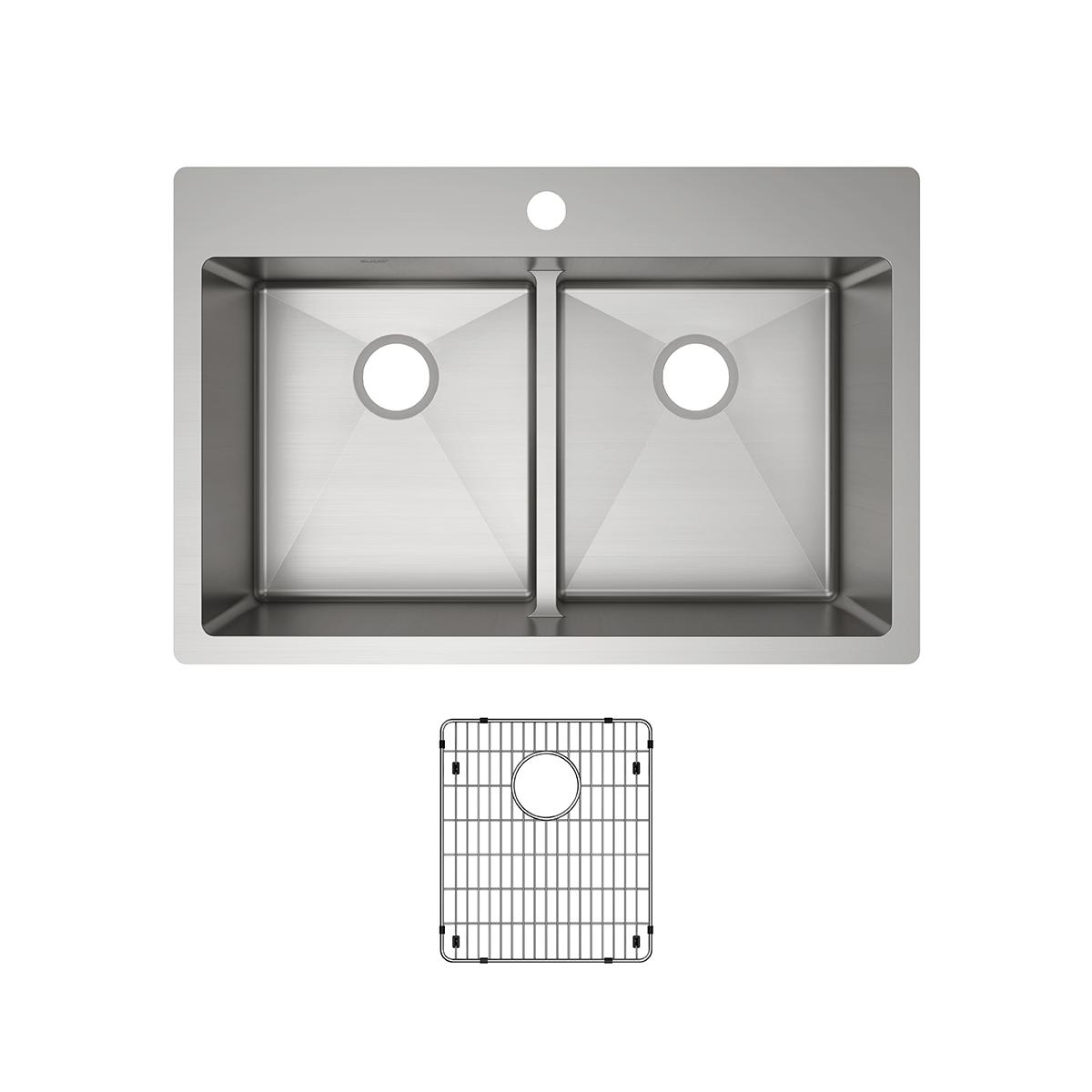 Elkay Lustertone SS 33 x 22 x 10.1 Equal Double Bowl Drop-in