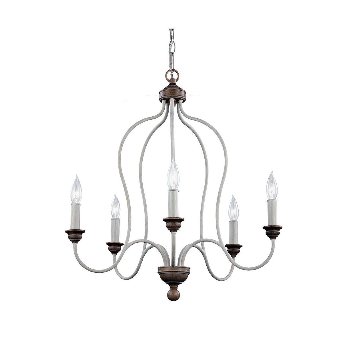 Feiss F2998/5CHKW/BW Hartsville 5 Light 1 Tier