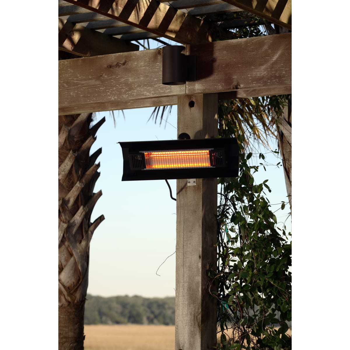 Fire Sense Mojave Sun Black Steel Wall Mounted Infrared Patio Heater