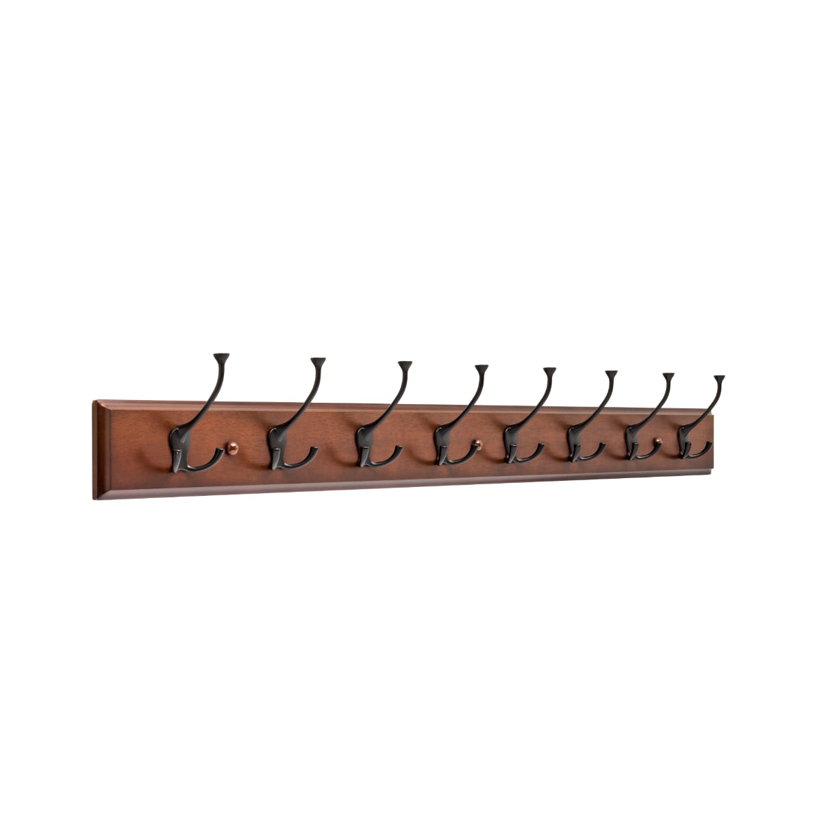 Franklin Brass 16-in White Rail Wall with 4 Coat and Hat Hooks