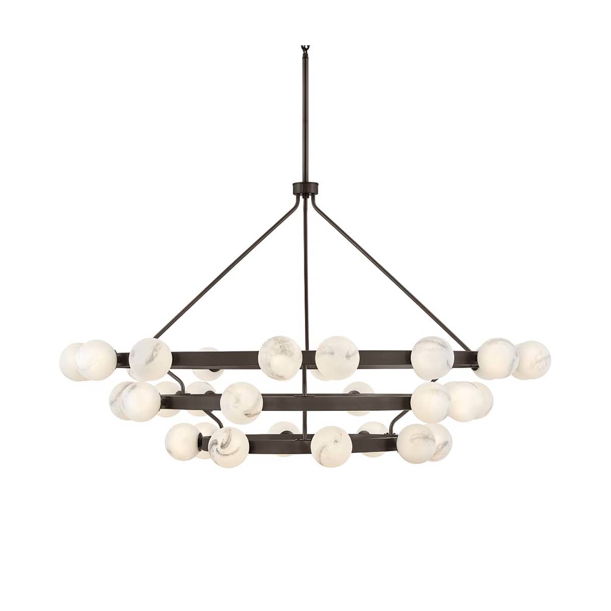 yummy★ YUYI Candle Chandelier 41 in. 18-Lights Black Luxury Crystal