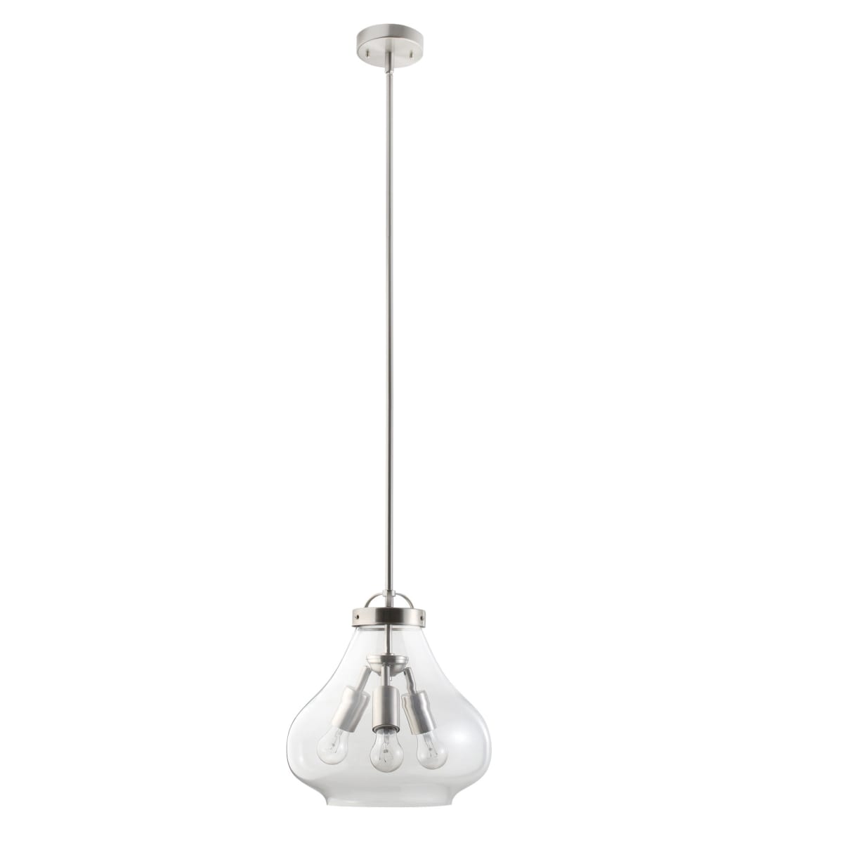 Globe Electric 65113 12" 3 Light Pendant with Clear Glass