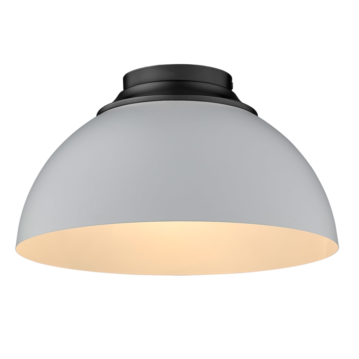 Golden Lighting 6956FM BLKMGY Zoey 3 Light 14"