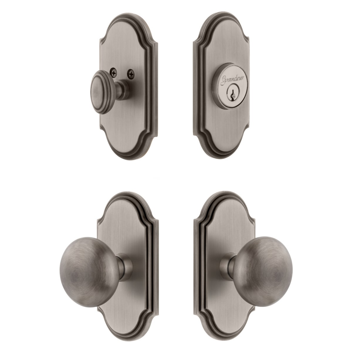 Grandeur 826557 Arc Solid Brass Single Cylinder Keyed