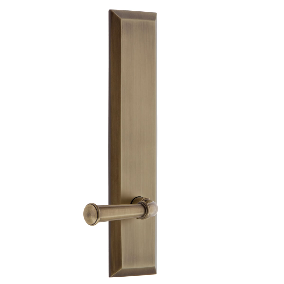 Tolland Solid Brass Dummy Door Knob Plate with Lever Handle