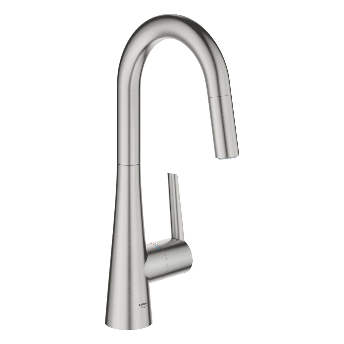 Grohe 32283DC3 Zedra 1.75 GPM Single Hole Pull Down Bar Faucet