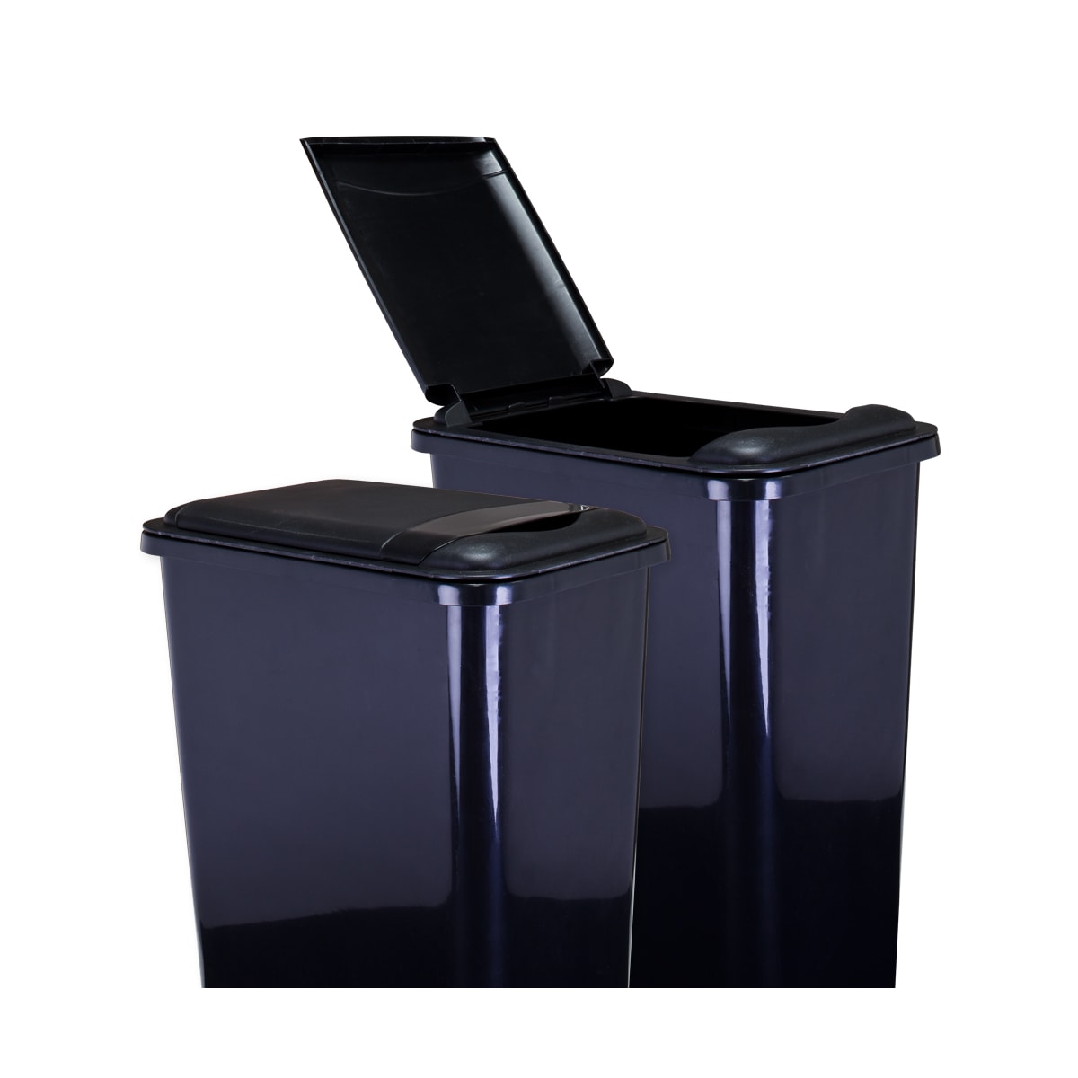 Lid for 35-Quart Plastic Waste Container, Black. 9-3/8 x 14-1/2 x 1-5/8