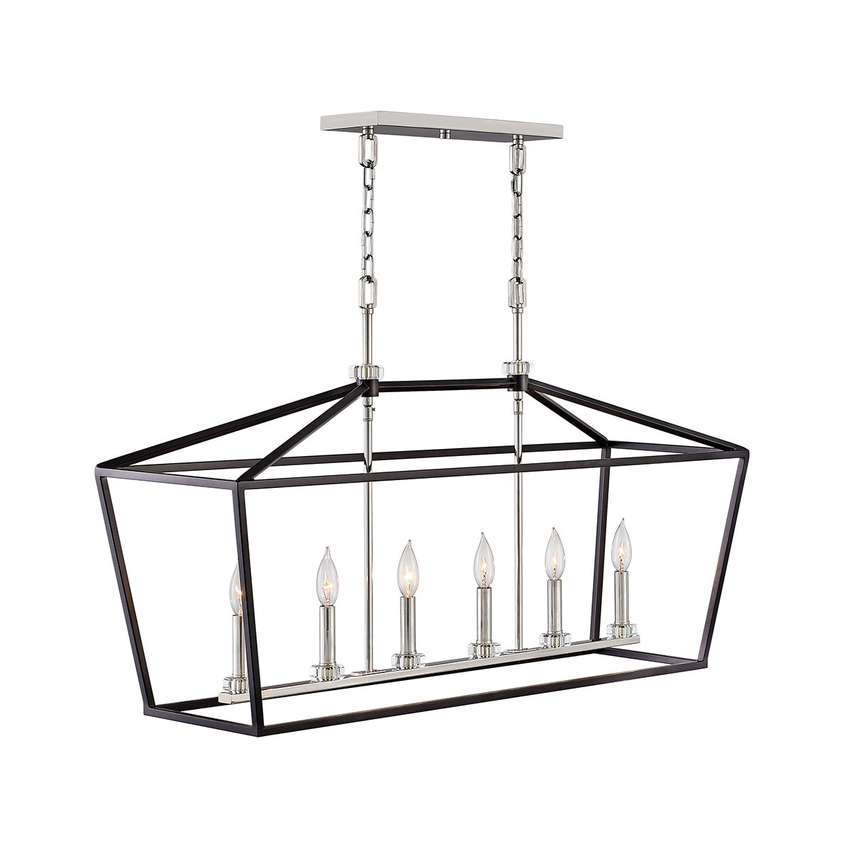Hinkley Lighting 3539BK 6 Light 42" Wide Crystal
