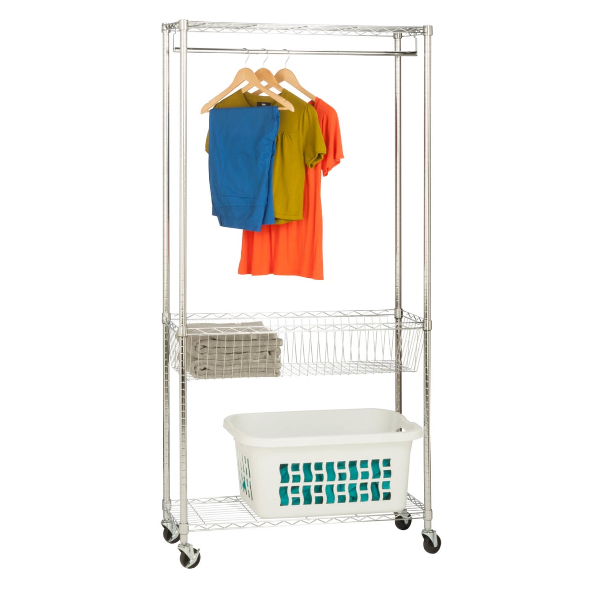 Honey can do chrome collapsible store commercial garment rack