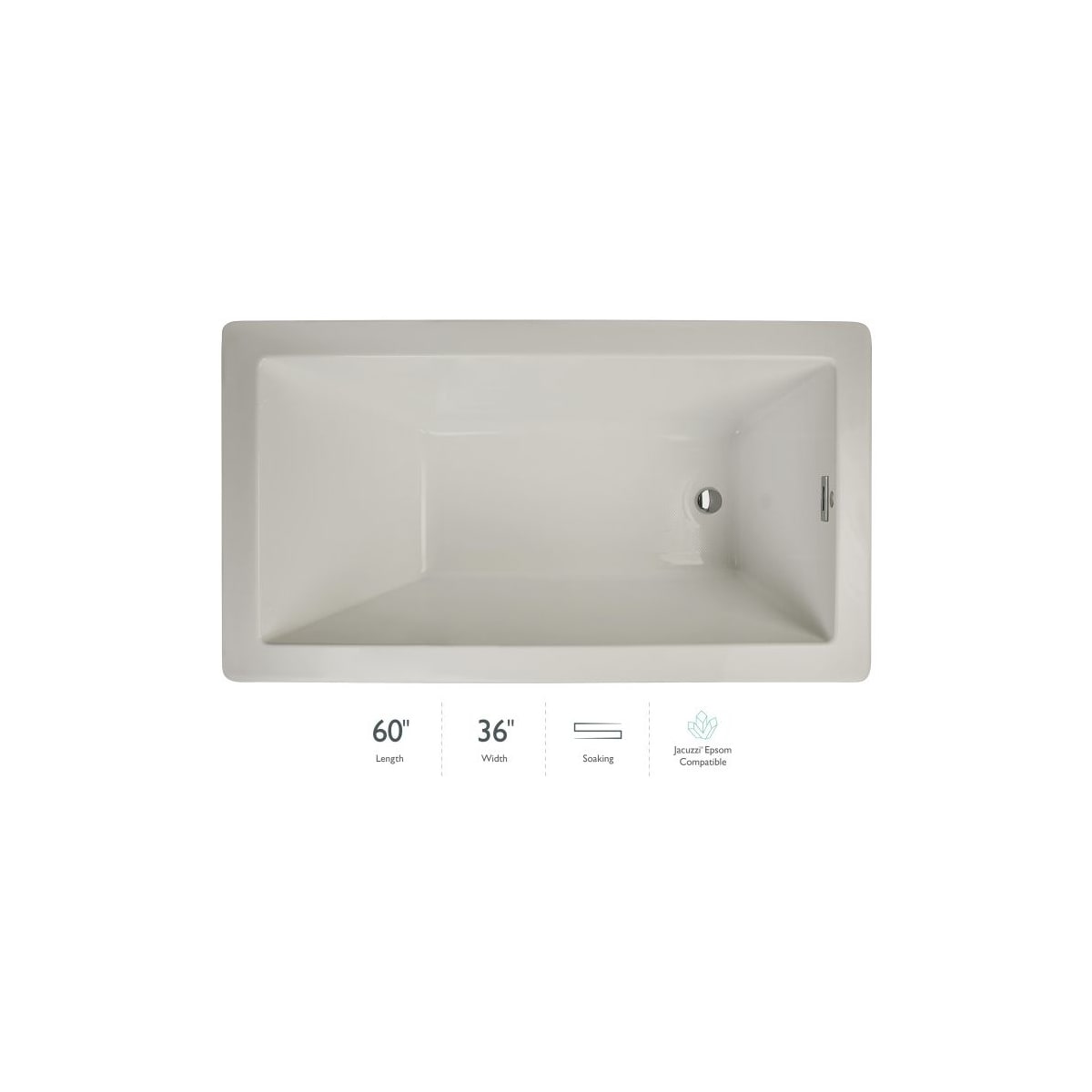 Jacuzzi ELL6036BUXXXXY Elara Low Profile 60" x 36" Acrylic
