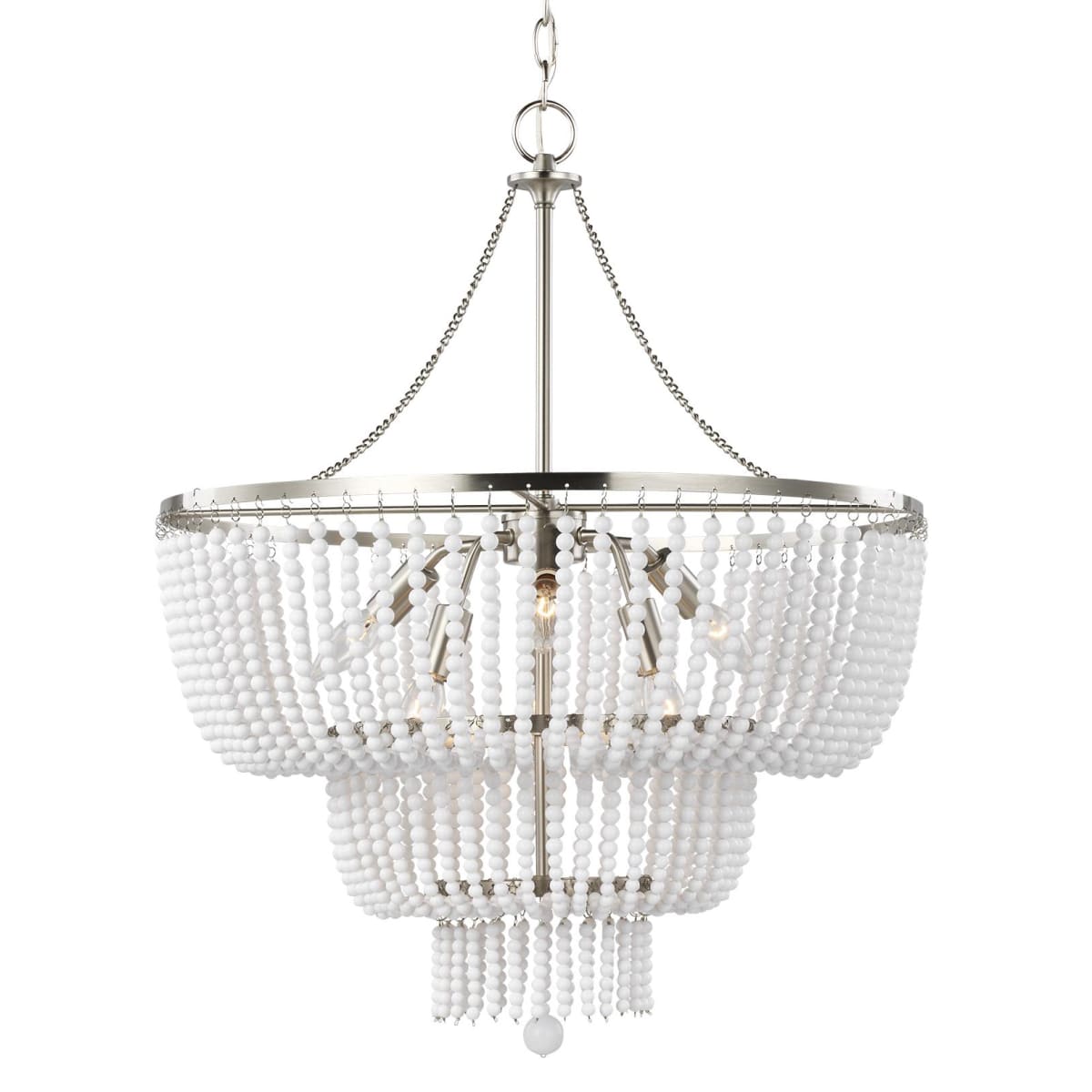 James Allan SGCH21980BN Vienne 6 Light 22" Wide Beaded