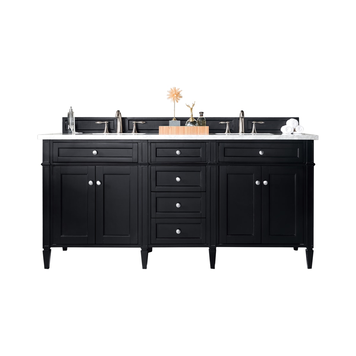 James Martin Vanities 650V72BKO3CAR Brittany 72" Double