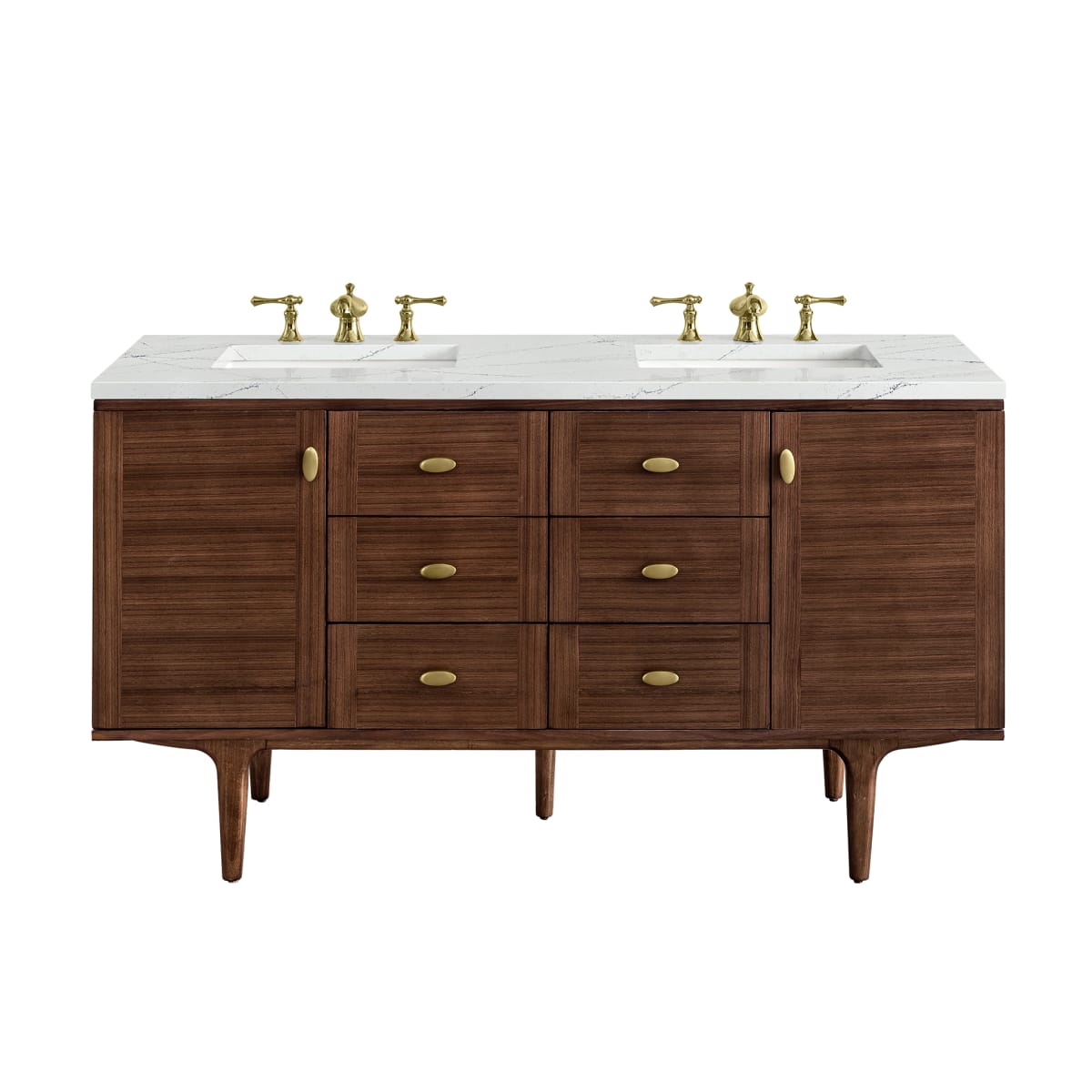 James Martin Vanities 670V60DWLT3ENC Amberly 60" Free