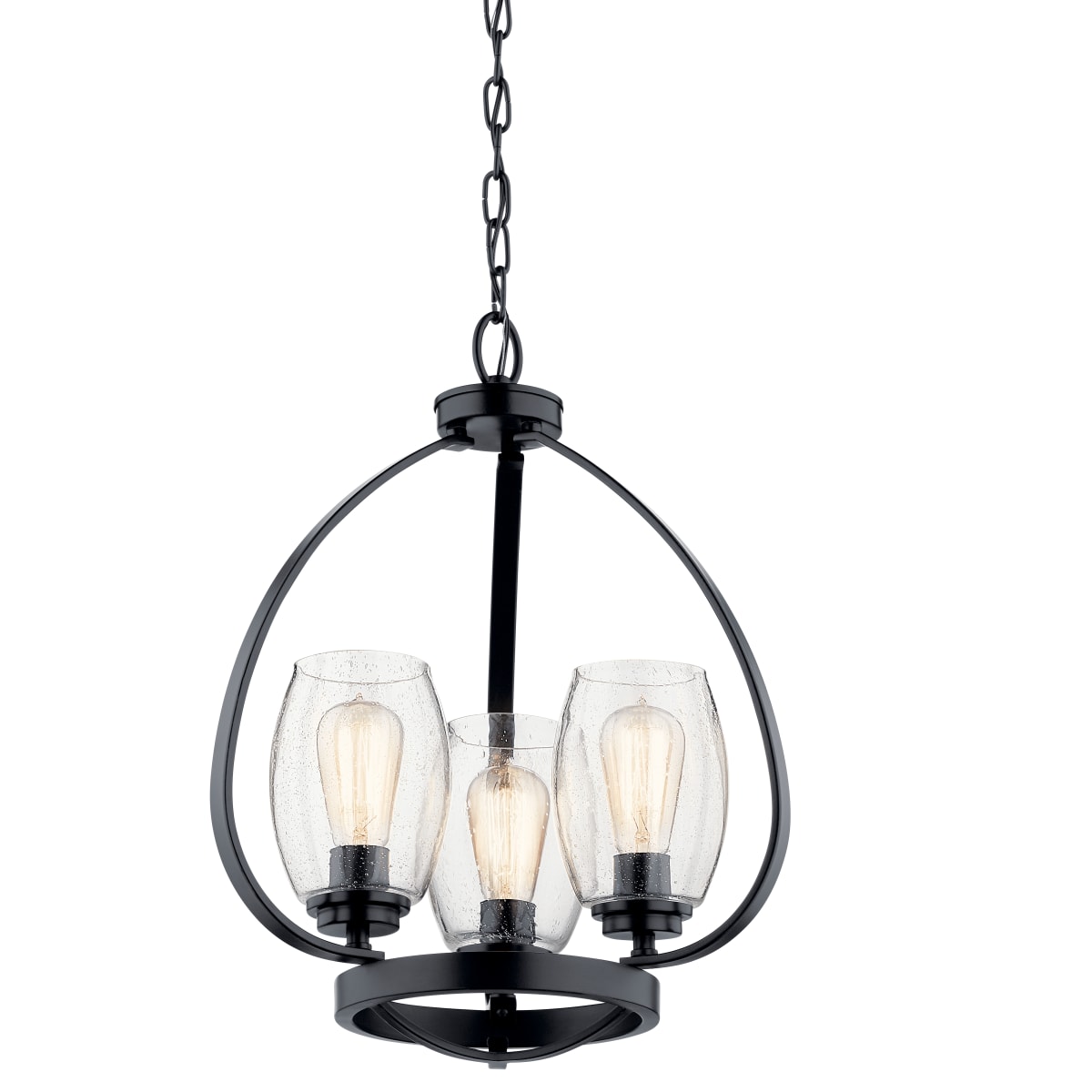 Kichler 44059BK Tuscany 3 Light 17" Wide Chandelier