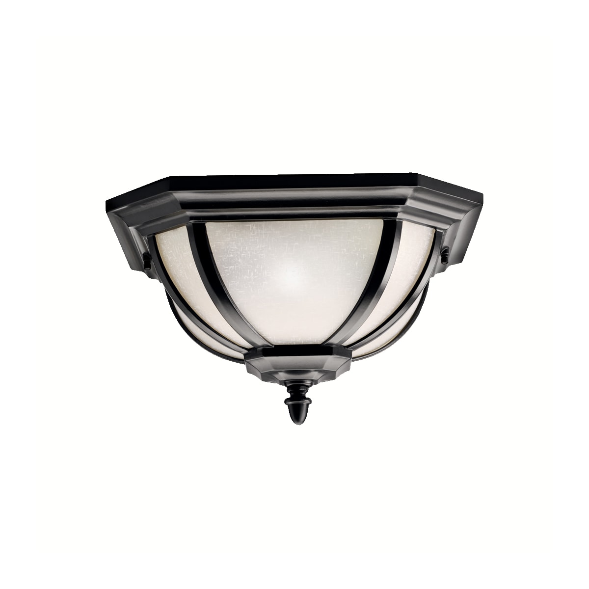Kichler 9848BK 2 Light Outdoor Ceiling Fixture from the