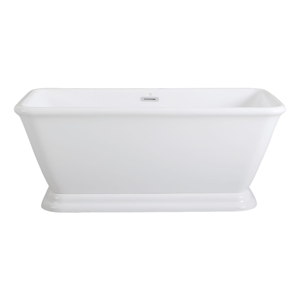 Kingston Brass VTSQ663124 66" Pedestal Acrylic Soaking Tub