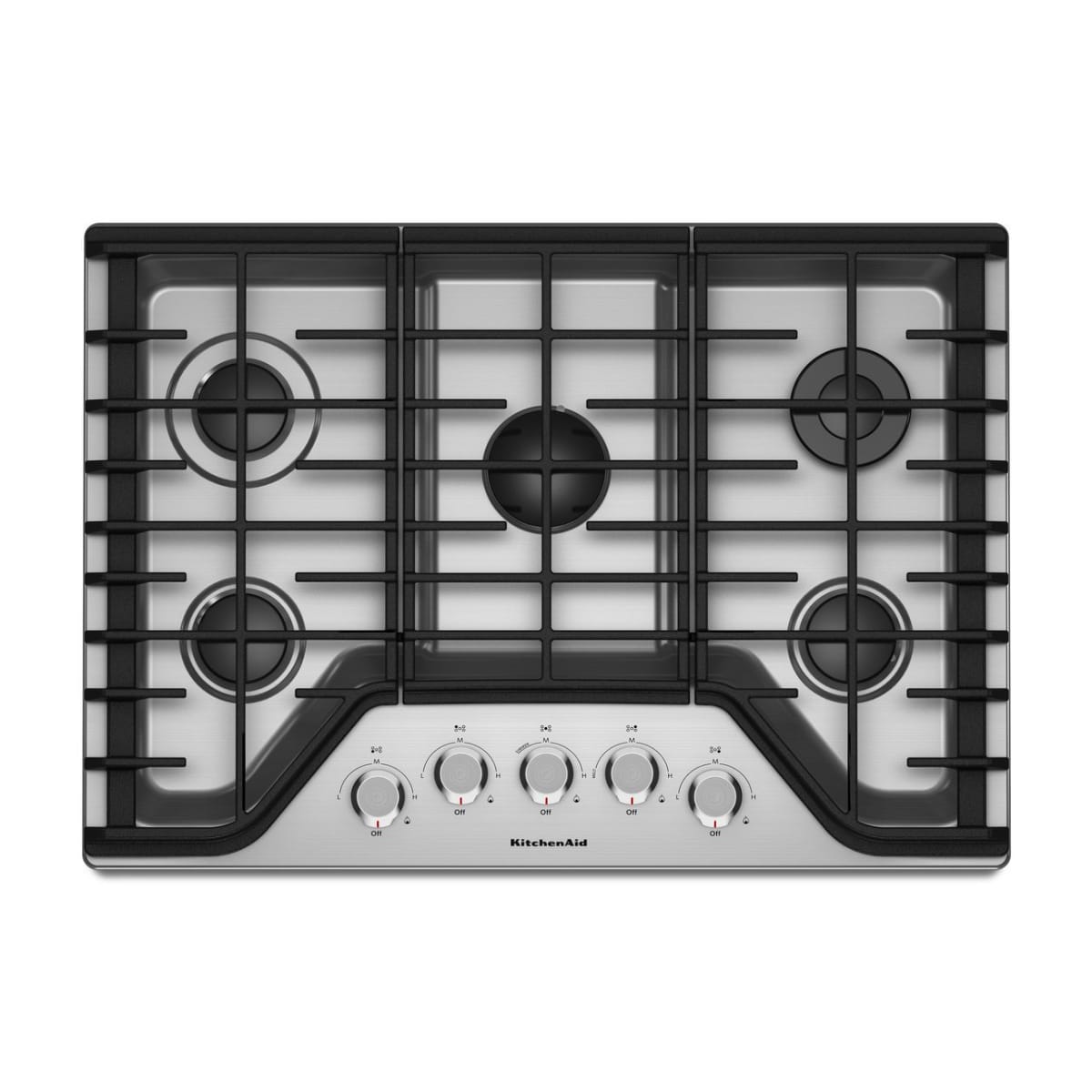 KitchenAid KCGS350ESS 30 Inch Wide Gas Cooktop | Build.com