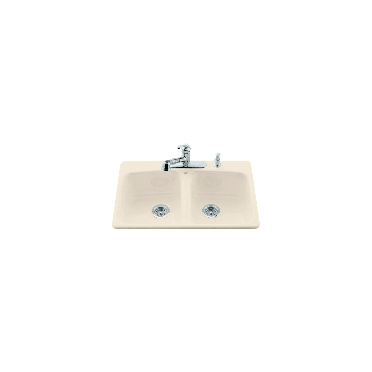 Kohler K5942247 Double Basin Cast Iron Kitchen Sink