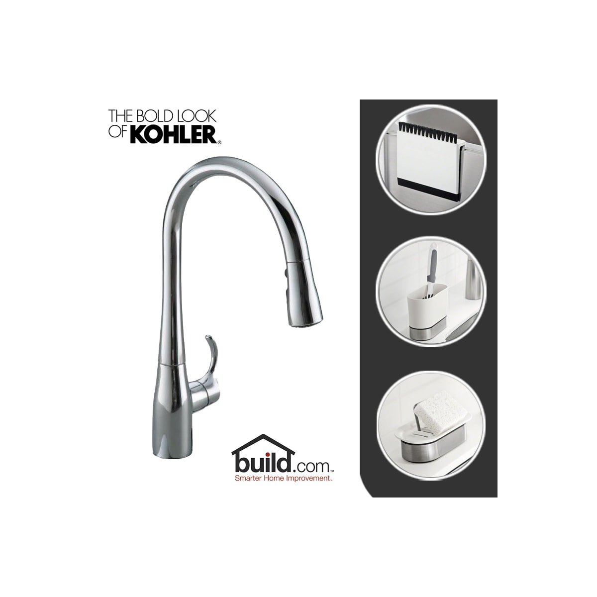 Kohler Kitchen Update CP Includes Simplice Pullout Spray