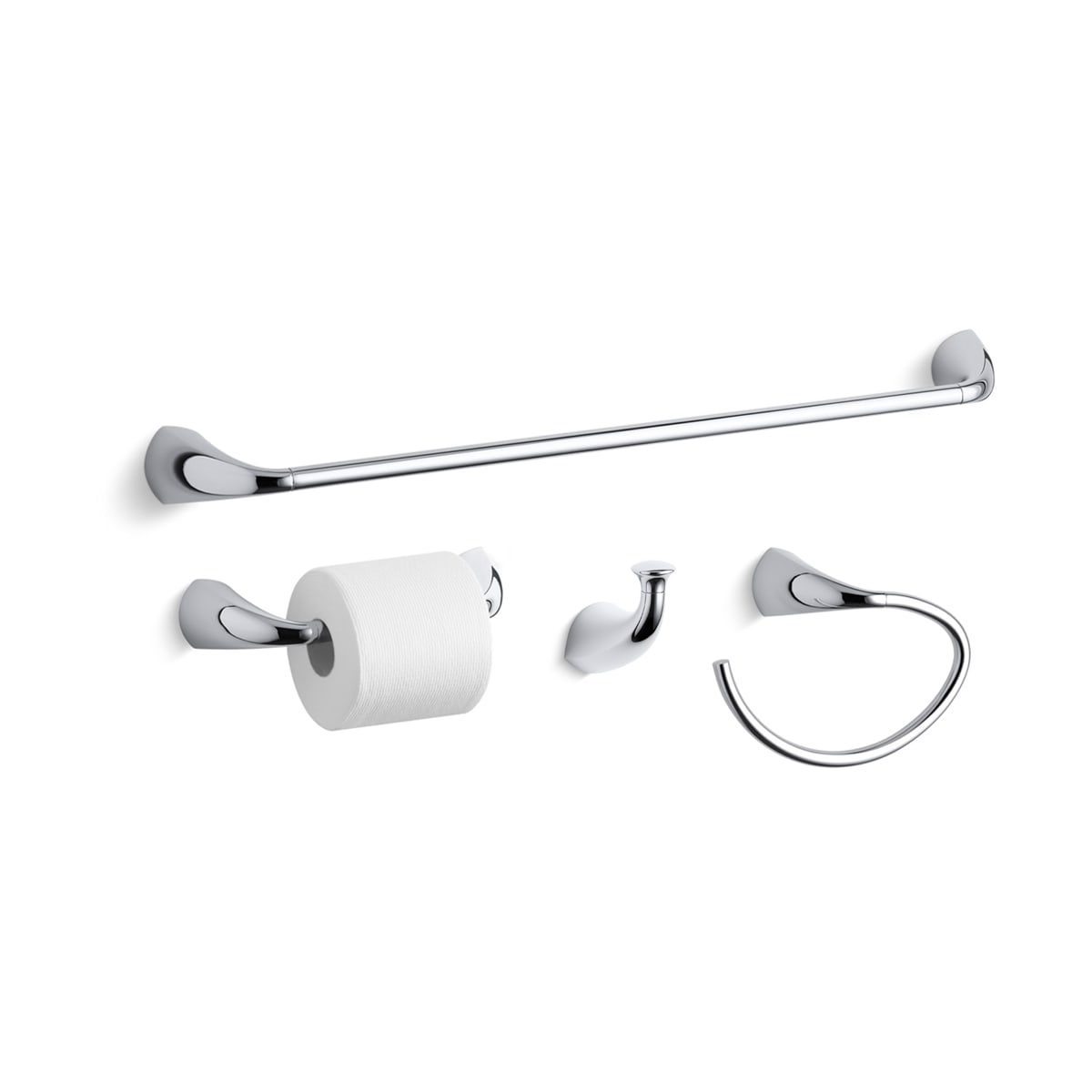 KOHLER Alteo 24 in. Wall Mounted Towel Bar in Polished Chrome