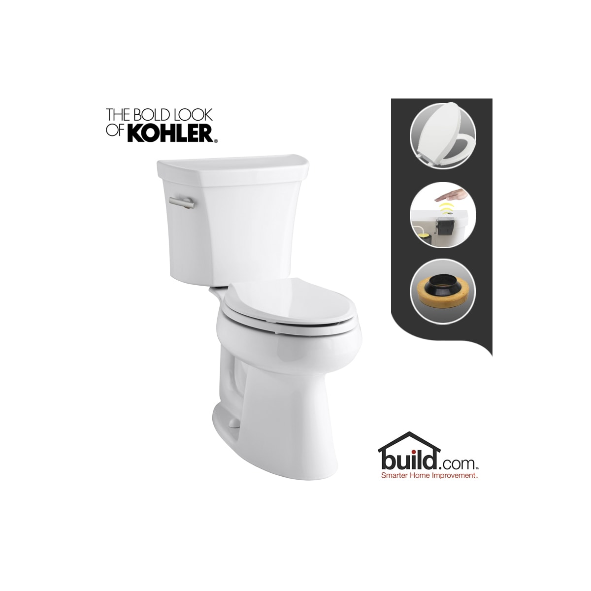 Kohler K-3979-0-Touchless Highline 1.6 GPF Elongated