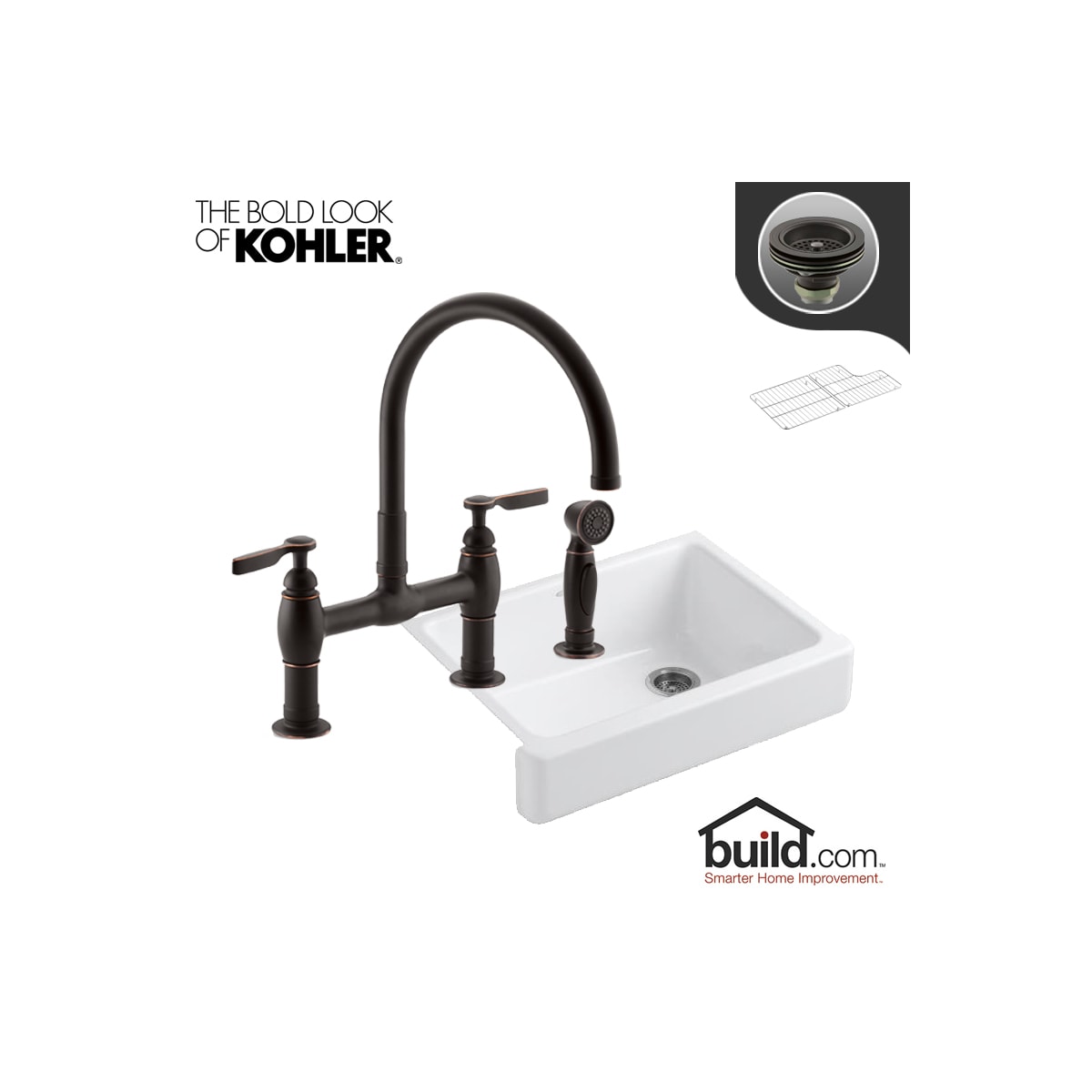 Kohler K6486/K613142BZ Whitehaven Kitchen Kit with