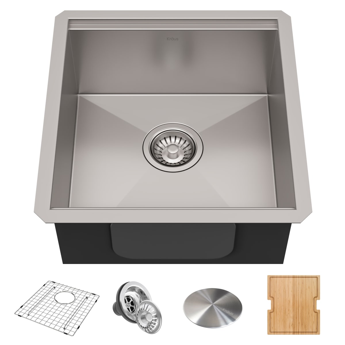 Kraus KWU110-36 Workstation Kitchen Sink With Accessories