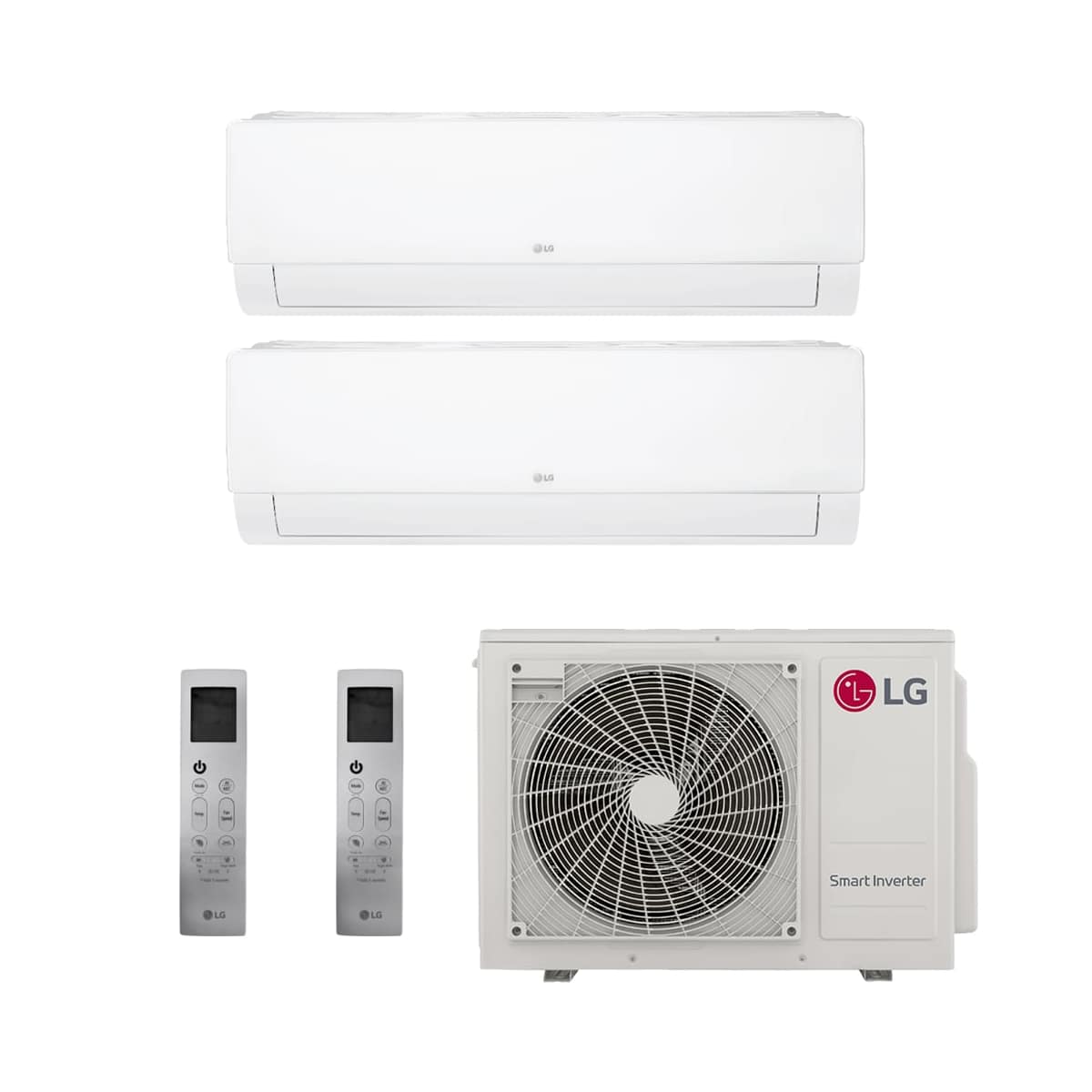 LG KUMXB241A 2-KNUAB121A 24K BTU Cooling 22.5 SEER2 Two Zone Wall