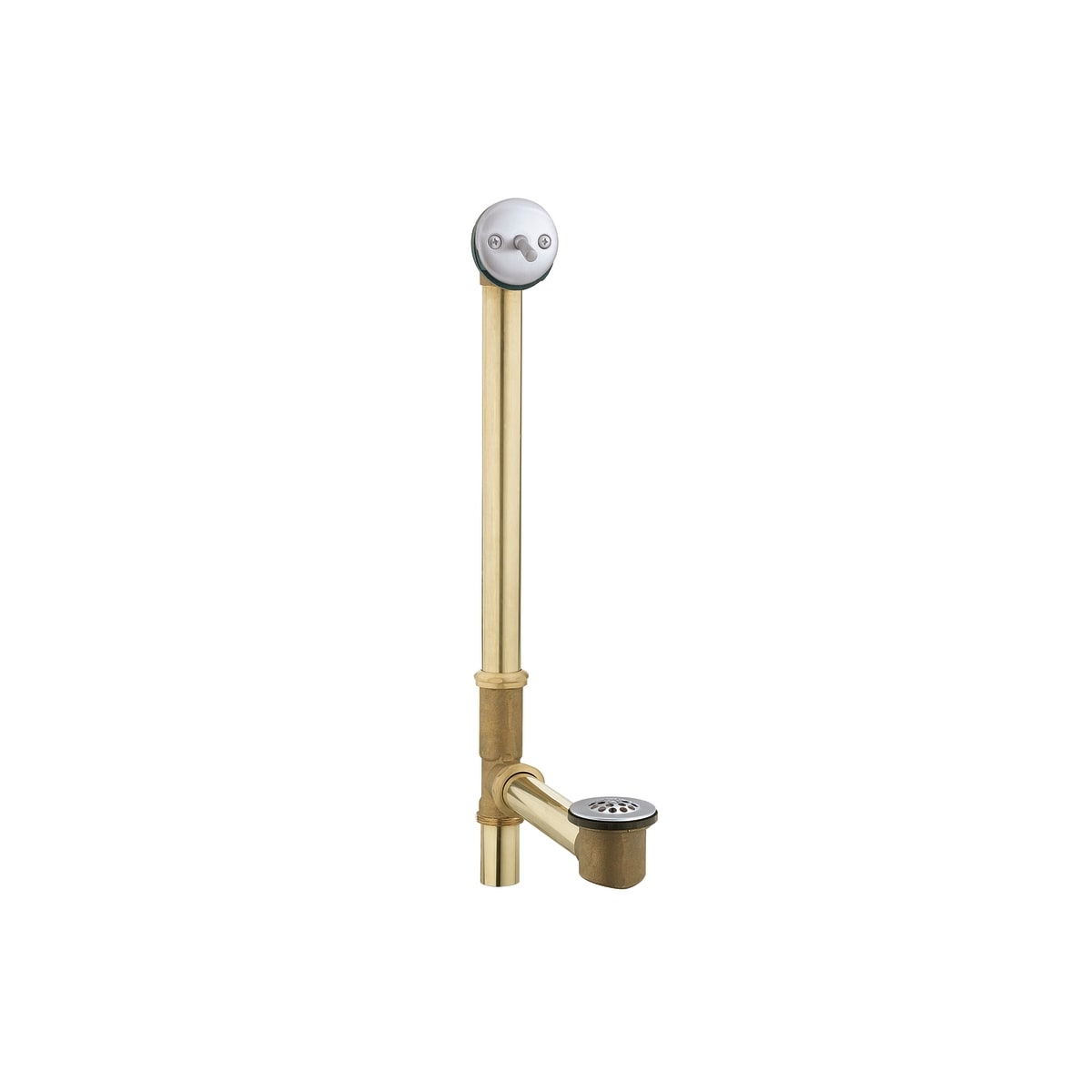Moen 90480BC Tub Drain with Brass Tubing and Trip Lever