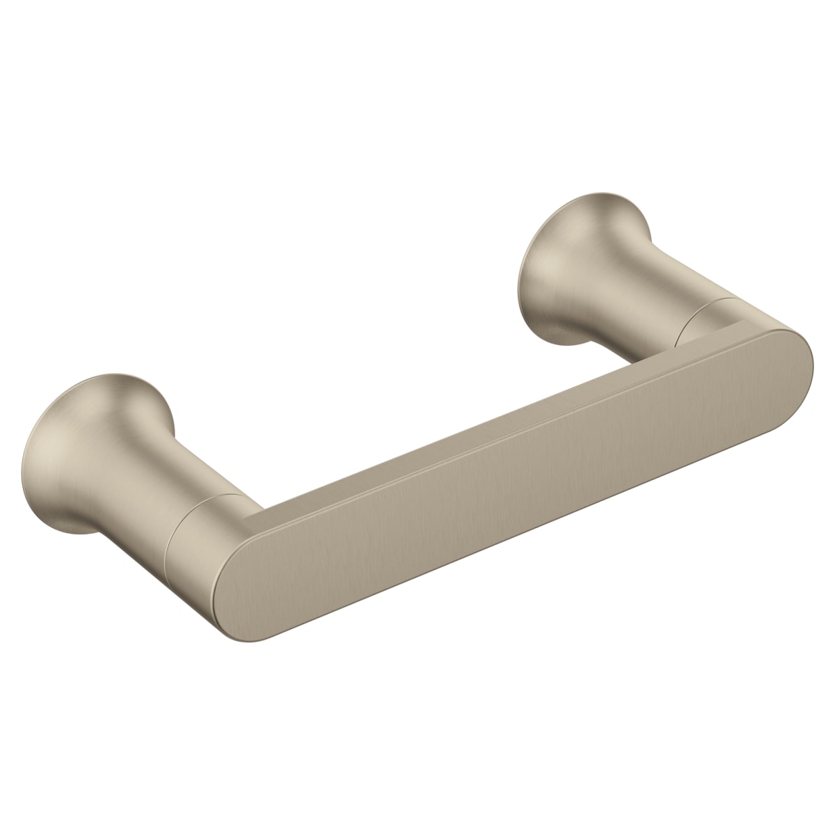 BWE Double Post Pivoting Wall Mounted Towel Bar Toilet Paper Holder in Brushed Gold