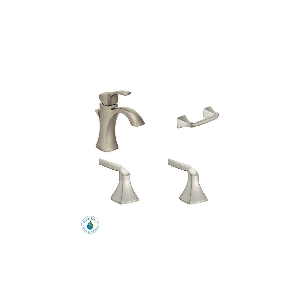 Moen Voss Faucet and Accessory Bundle 3BN with Single Hole