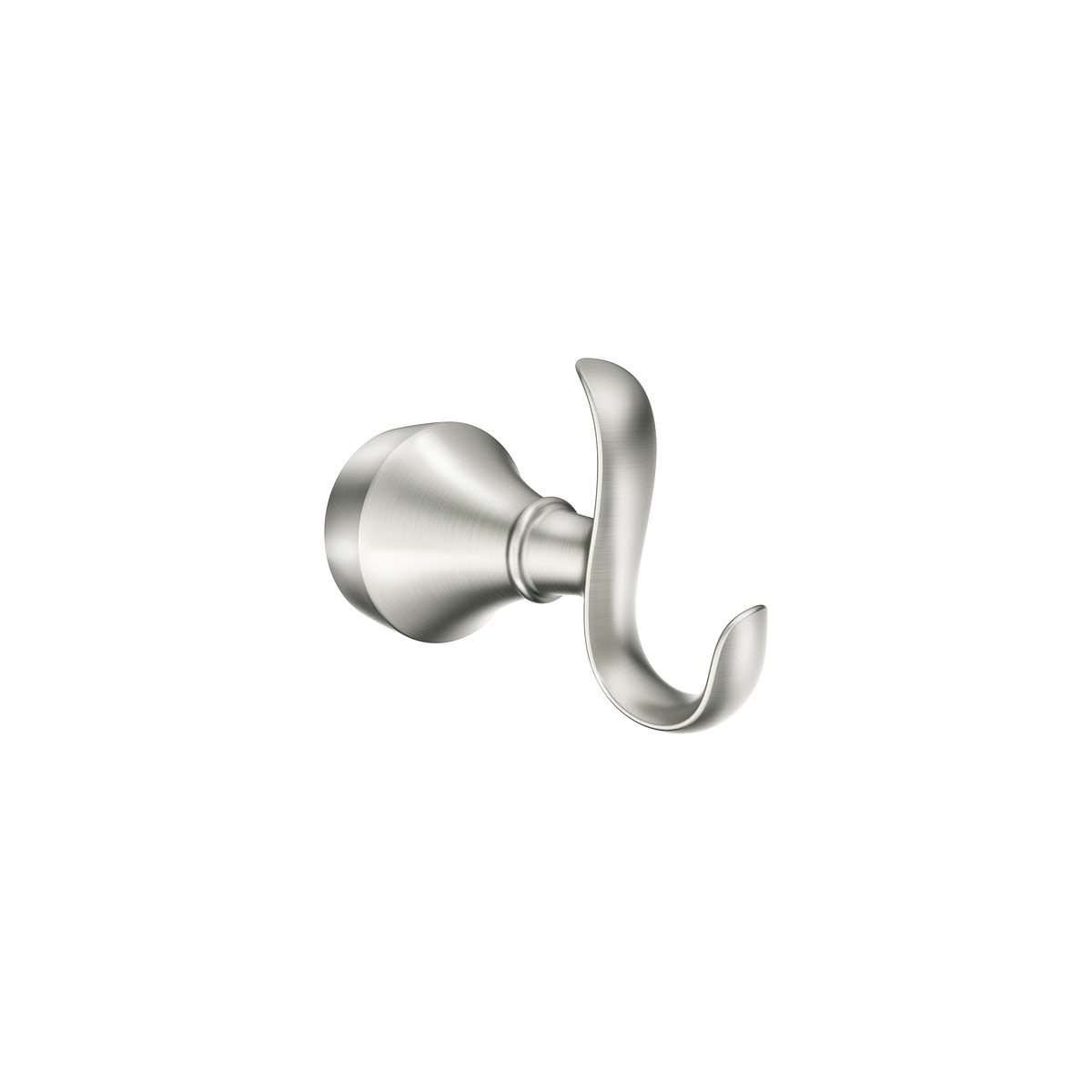 Moen Lindor Brushed Nickel Double-Hook Wall Mount Towel Hook in