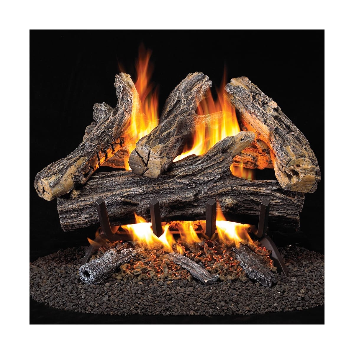 Pleasant Hearth Wildwood 24 inch Dual Fuel Vent Free GAS Log Set 30,000 BTU