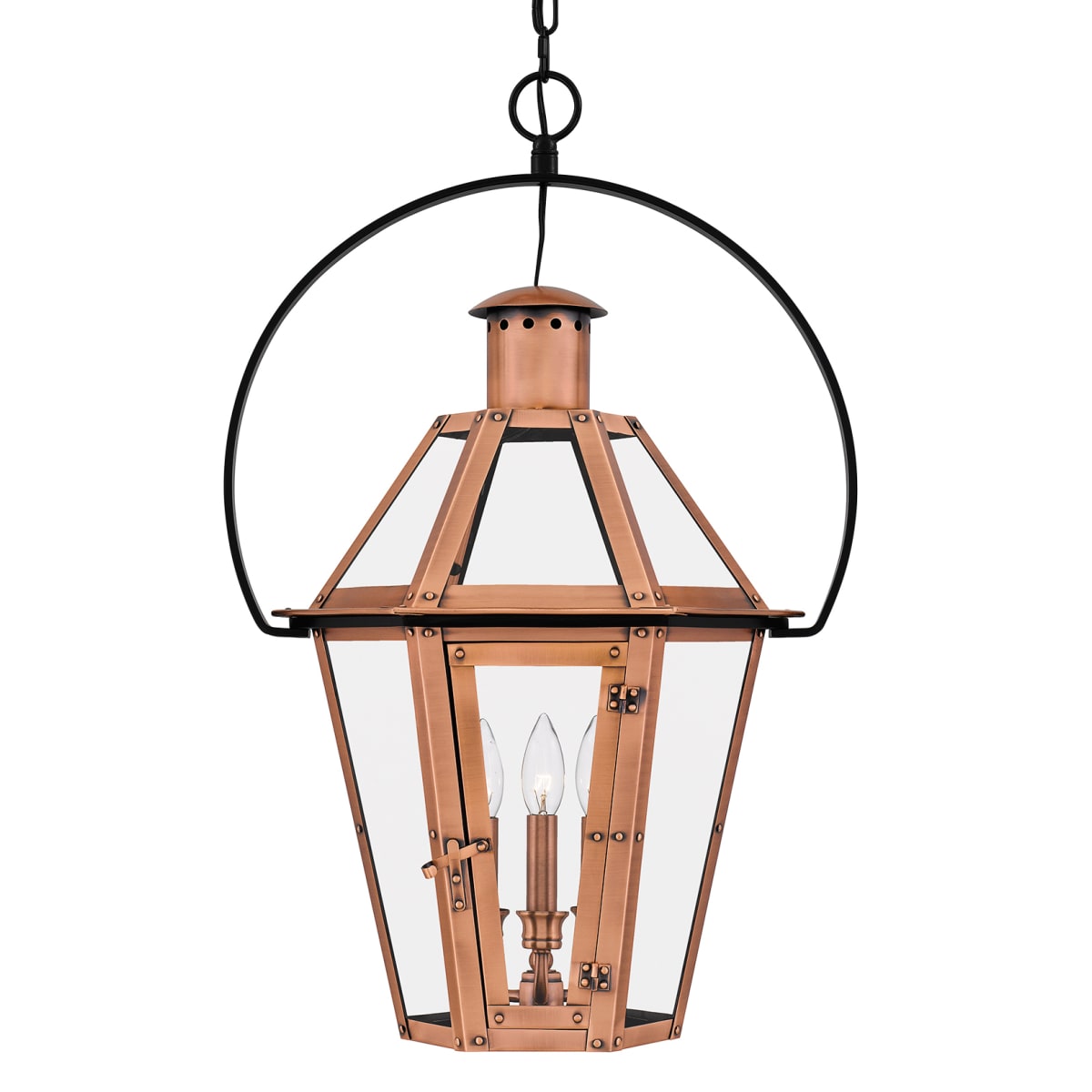 CurveCurio Farmhouse Industrial 5-Light Black Cage Ceiling