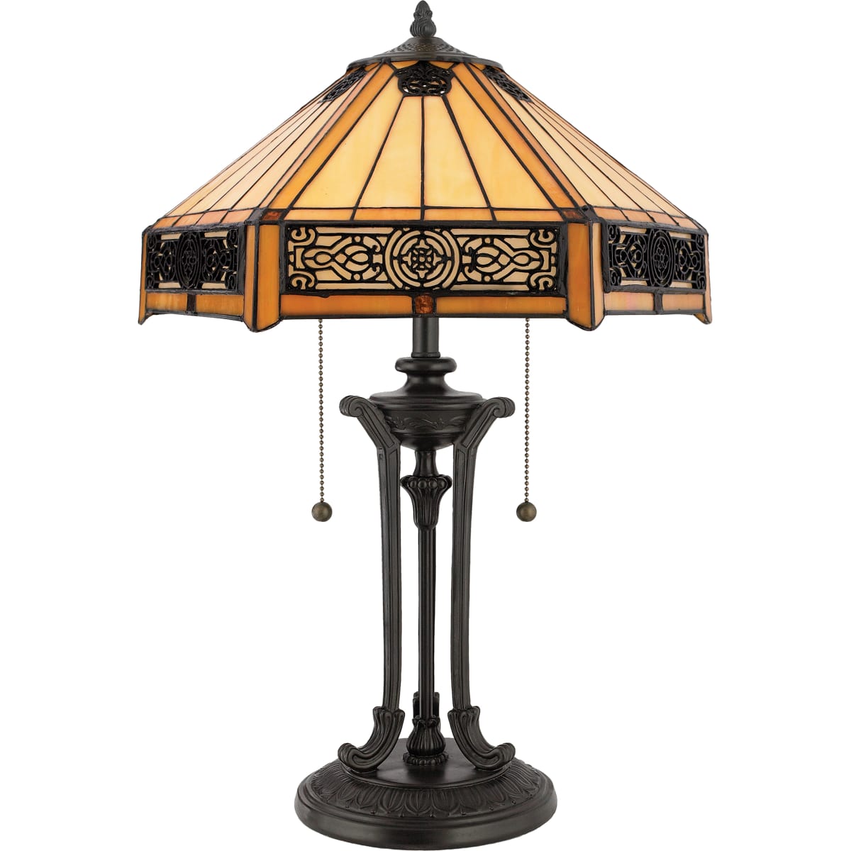 Quoizel Tf6669vb 2 Light 23, Quoizel Stained Glass Table Lamps