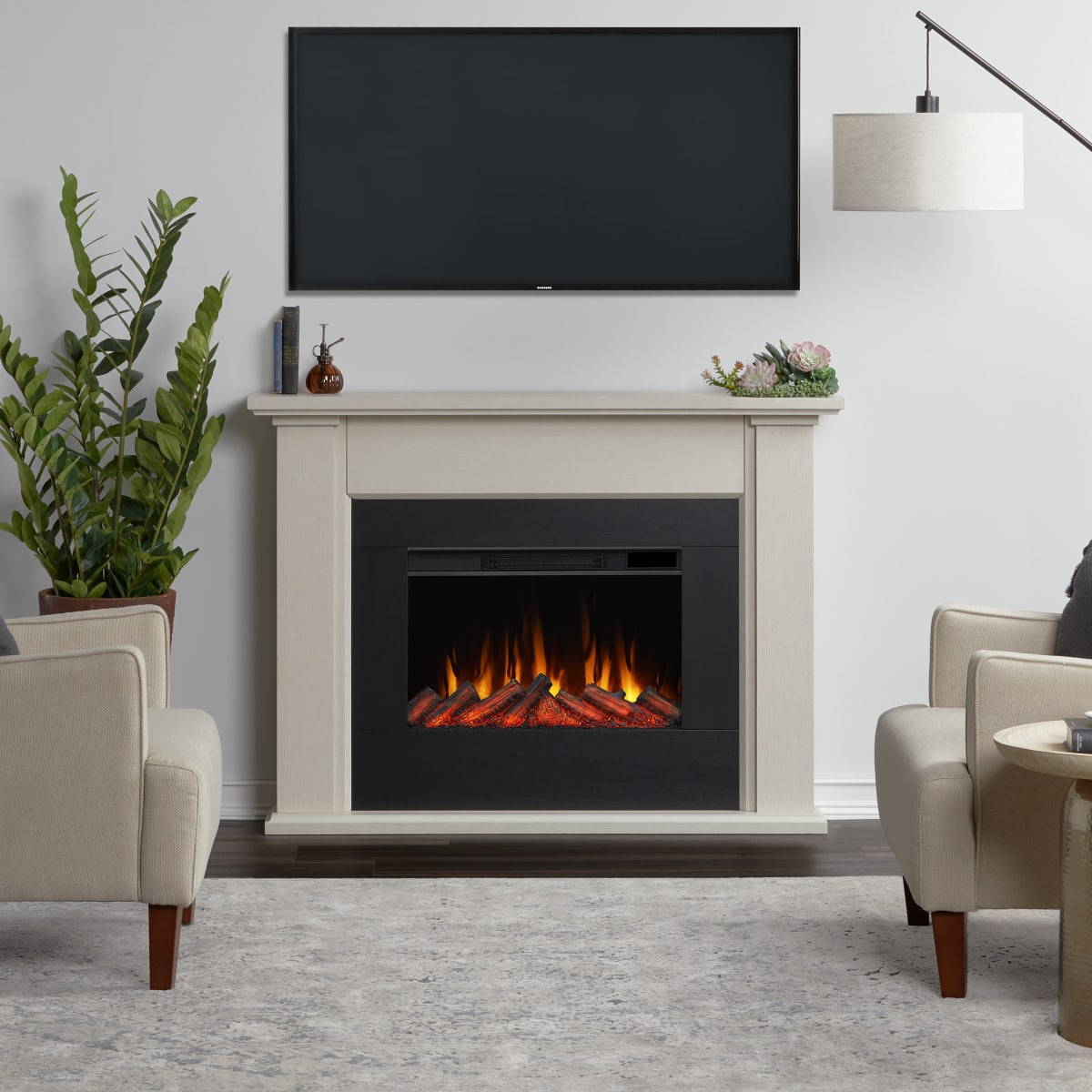 Real Flame 8130EBNW Tejon 52" Wide 5,100 BTU Slim Mantel