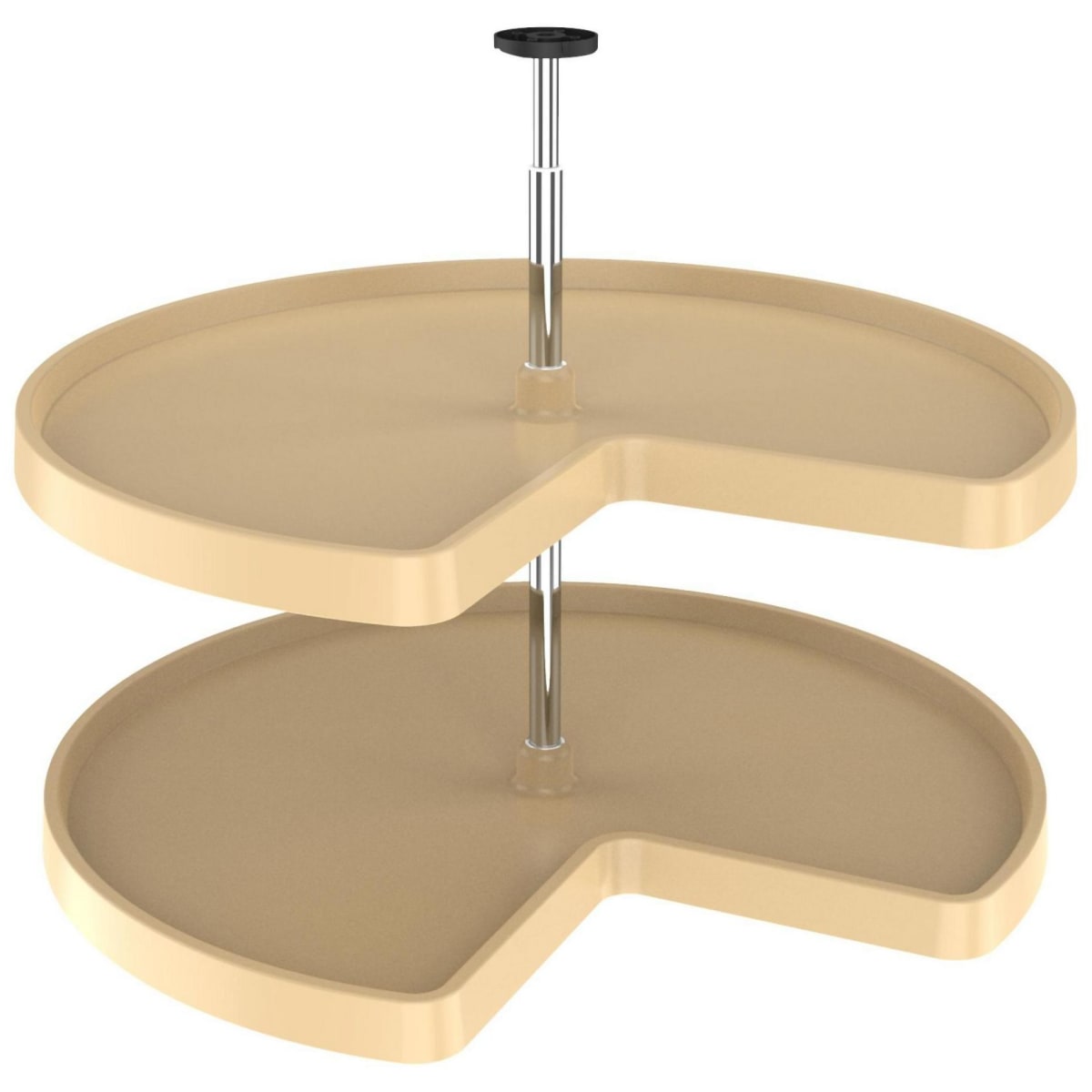 Kidney Shaped Plastic Lazy Susan - 24 in - Handles & More