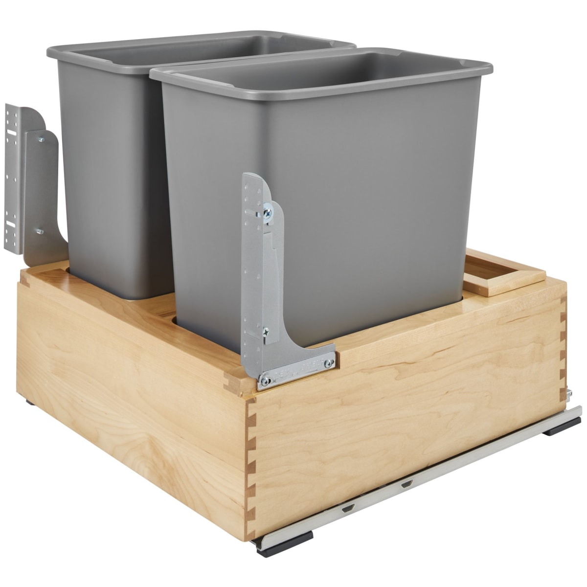 RevAShelf 4WC24DM2SC 4WC Bottom Mount Double Bin Trash