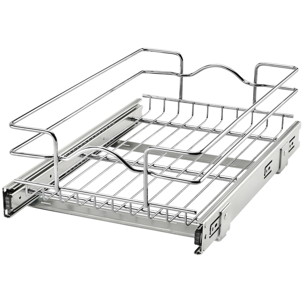 Rev-A-Shelf 5WB2-1218CR-1 12 x 18 2-Tier Cabinet Pull Out Wire Basket, Chrome