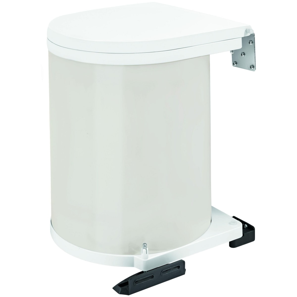 Pivot out shop waste container