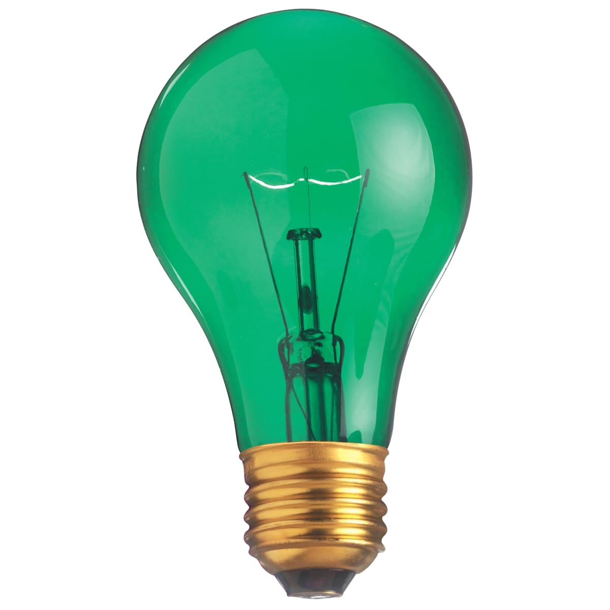 Satco S3201 50 Watt R20 Incandescent 130 Volt Medium Base Light Bulb Green Satco Products 