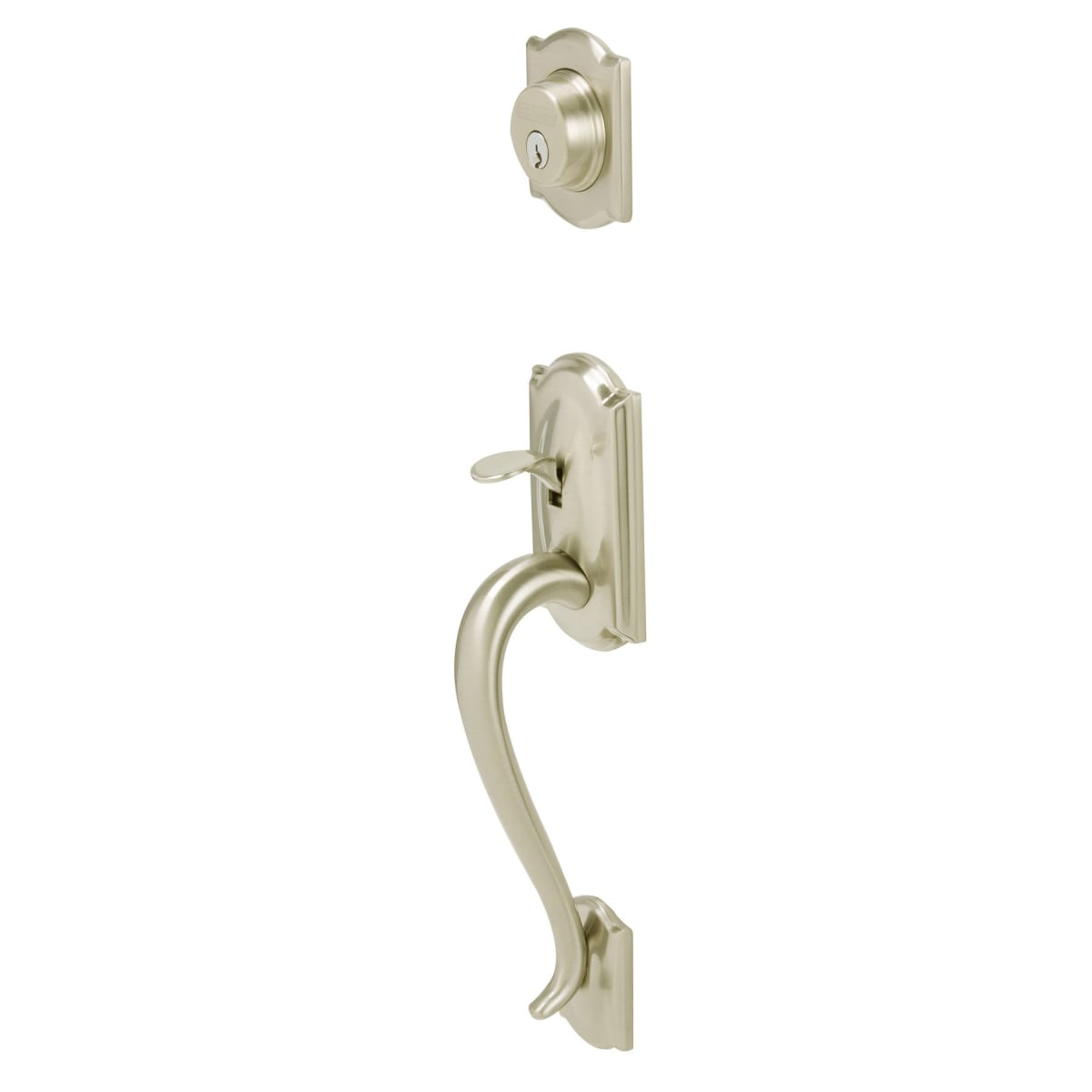 Schlage F Series Manhattan Satin Nickel No Deadbolt Left-Handed