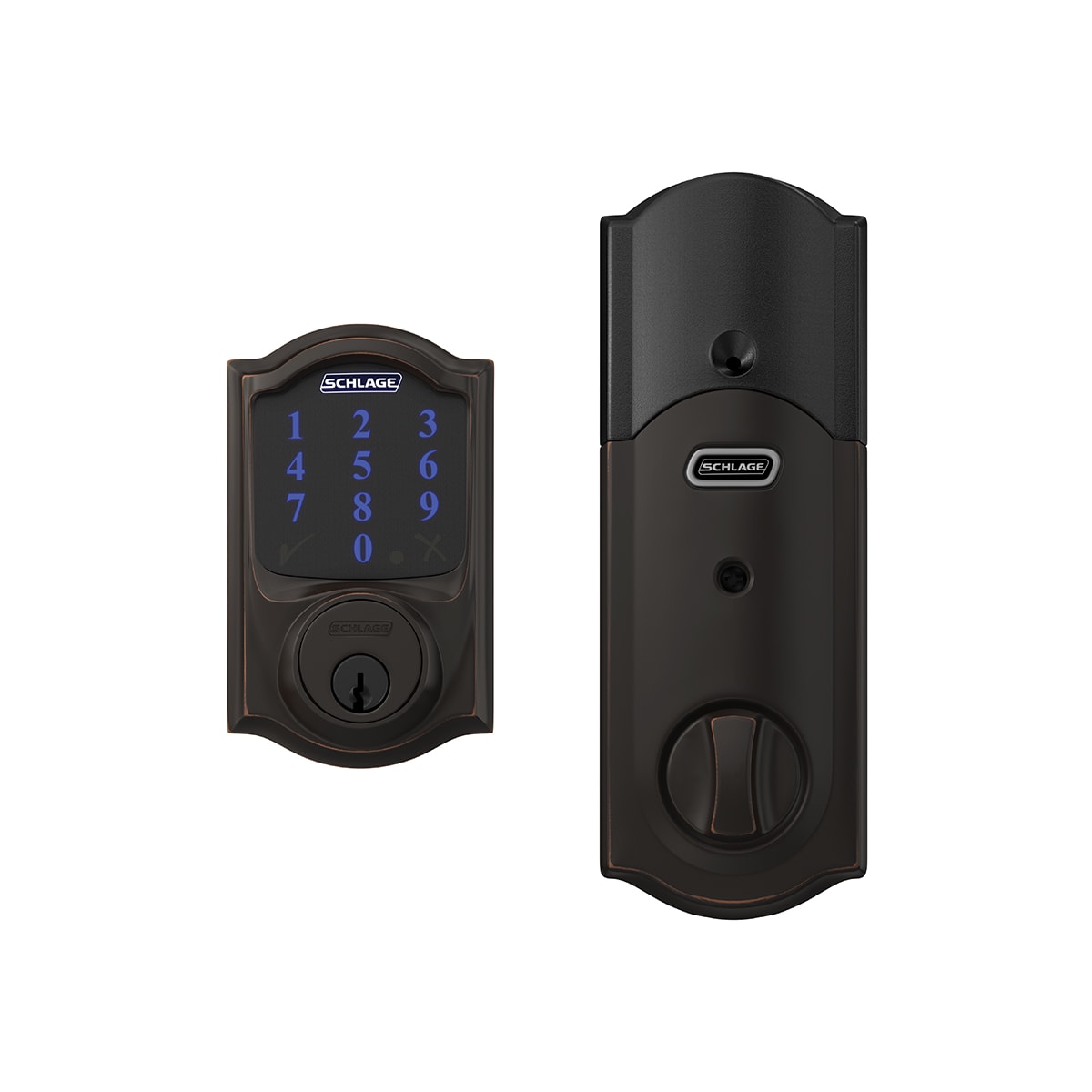 2024年のクリスマスの特別な衣装 Schlage BE469ZPCAM716 Electronic Touchscreen Camelot Connect 花瓶・フラワースタンド