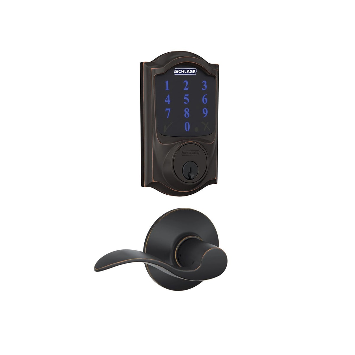 SCHLAGE Home Keypad Lever With Camelot Trim & Z-Wave Technology